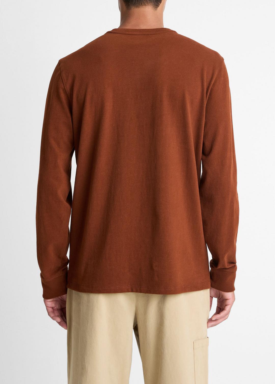 Sueded Jersey Long-Sleeve Pocket T-Shirt in Long Sleeve - COPPERHEAD