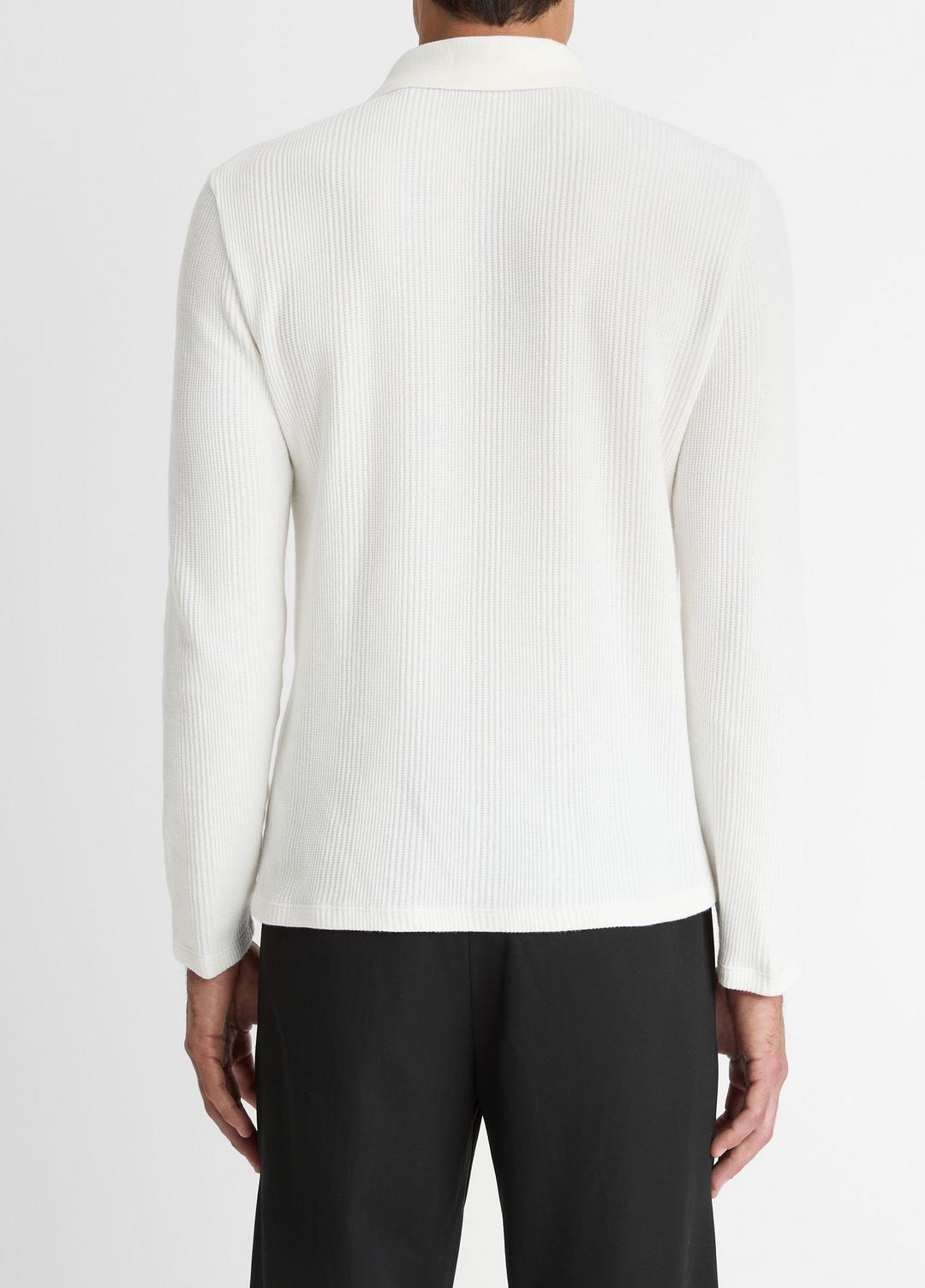 Variegated Cotton Polo Shirt in Henleys & Polos - OFF WHITE