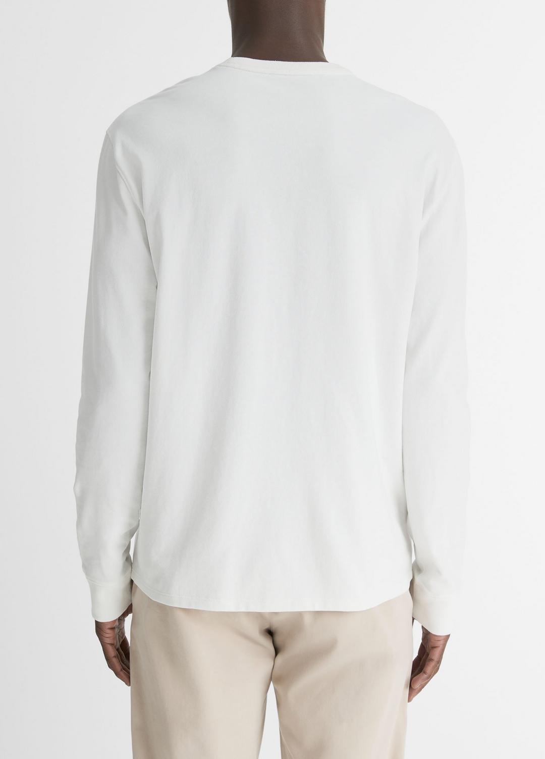 Sueded Jersey Long-Sleeve Pocket T-Shirt in Long Sleeve - OFF WHITE