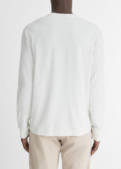 Sueded Jersey Long-Sleeve Pocket T-Shirt in Long Sleeve - OFF WHITE