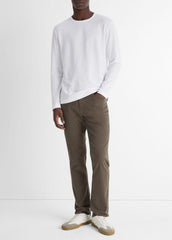 Pima Cotton Piqué Long-Sleeve T-Shirt in Long Sleeve - OPTIC WHITE