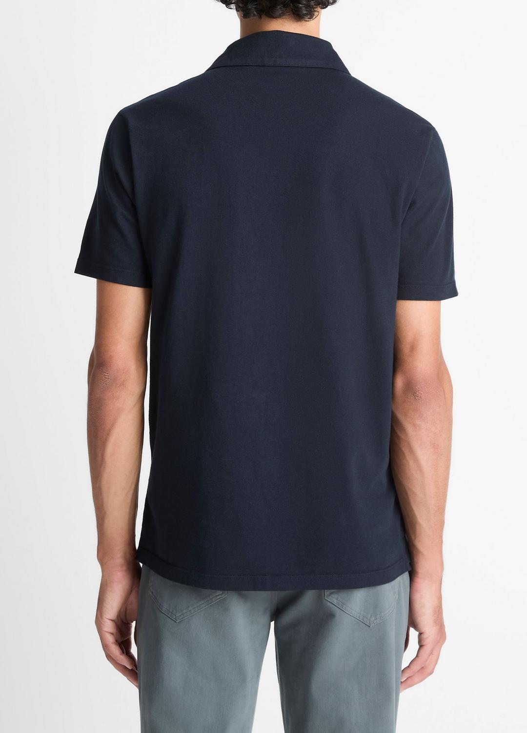 Garment Dye Cotton Polo Shirt in Henleys & Polos - WASHED COASTAL