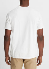 Garment Dye Cotton T-Shirt in Short Sleeve - OPTIC WHITE