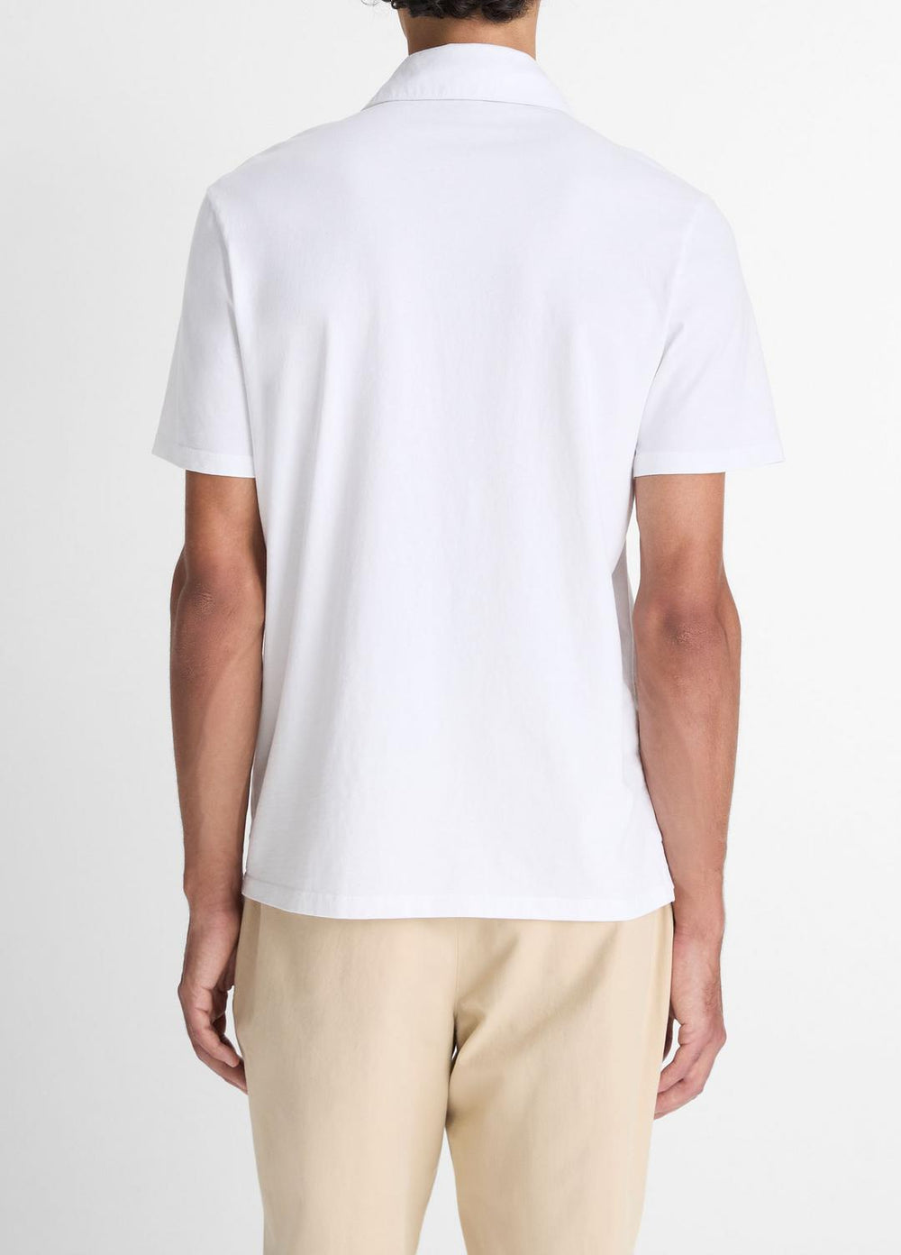 Garment Dye Cotton Polo Shirt in Henleys & Polos - OPTIC WHITE