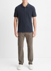 Classic Slub Polo Shirt in Henleys & Polos - COASTAL BLUE