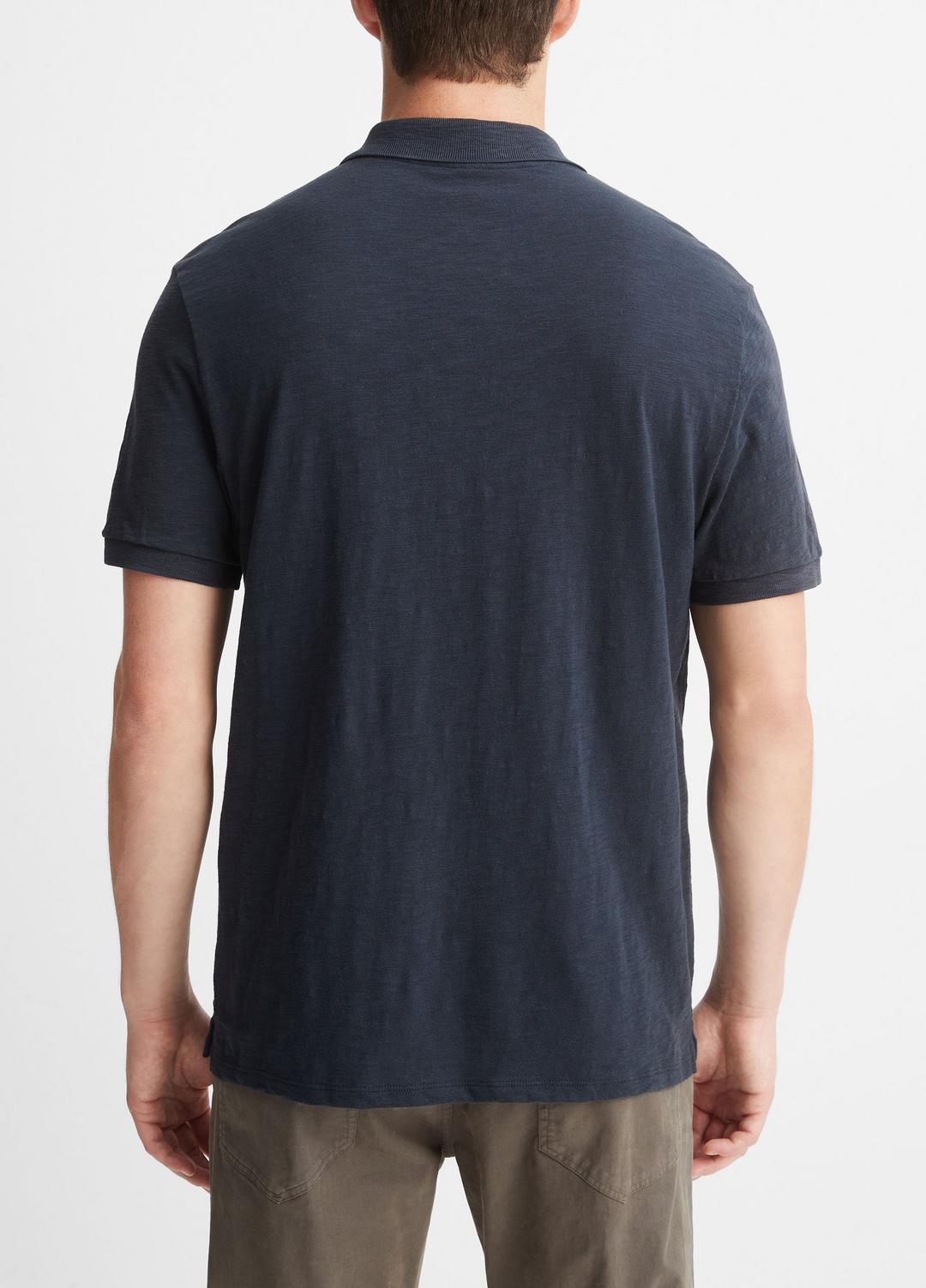 Classic Slub Polo Shirt in Henleys & Polos - COASTAL BLUE