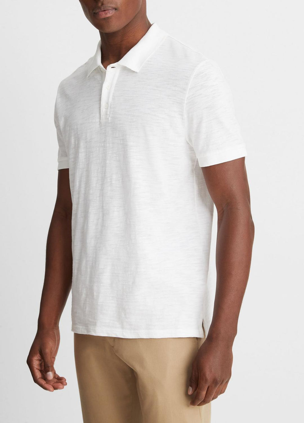 Classic Slub Polo Shirt in Henleys & Polos - WHITE