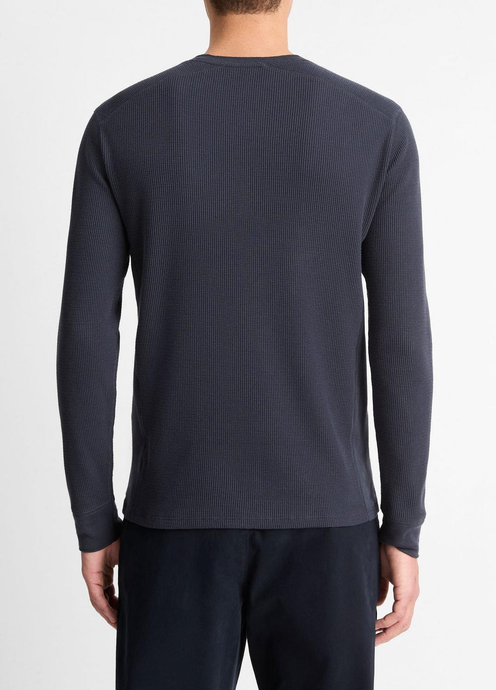Pima Cotton-Blend Thermal Long-Sleeve Pullover in Long Sleeve - COASTAL BLUE