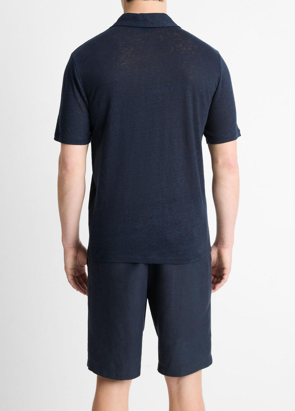 Linen Polo Shirt in Henleys & Polos - COASTAL BLUE