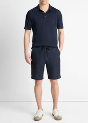 Linen Polo Shirt in Henleys & Polos - COASTAL BLUE
