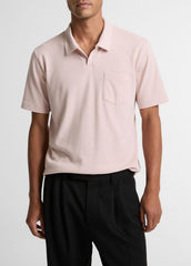 Cotton-Blend Johnny-Collar Polo Shirt in Henleys & Polos - PARADISE