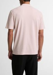 Cotton-Blend Johnny-Collar Polo Shirt in Henleys & Polos - PARADISE