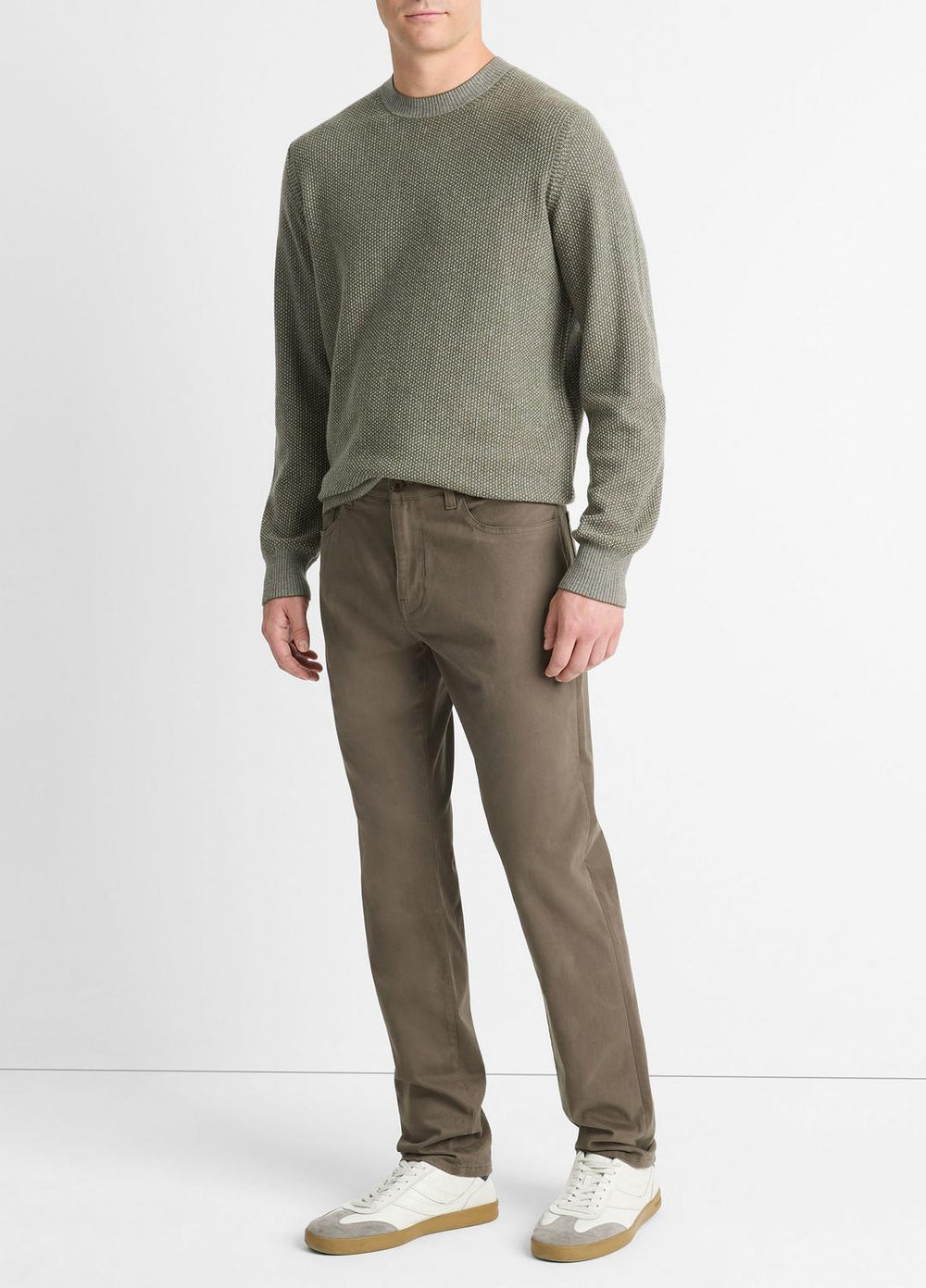 Dylan Slim 5-Pocket Peached Stretch-Cotton Pant in Trousers - FROG