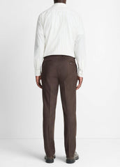 Wool-Silk Classic Pant in Trousers - BROWN