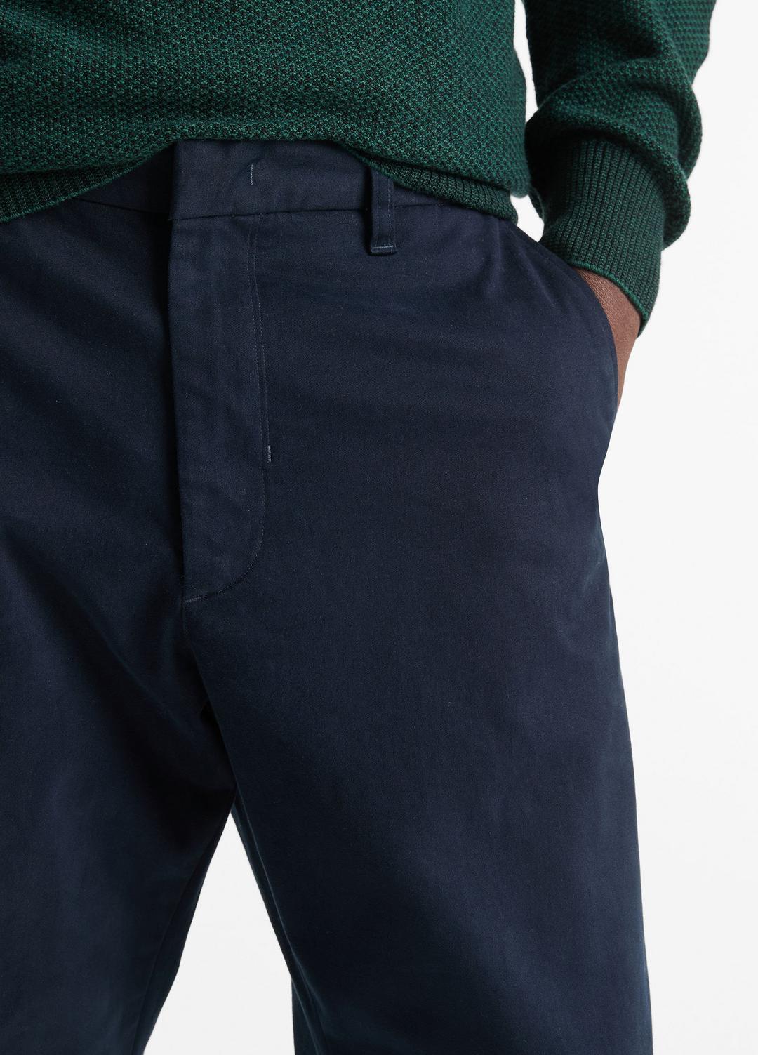 Louie Relaxed Stretch-Cotton Pant in Trousers - COASTAL BLUE