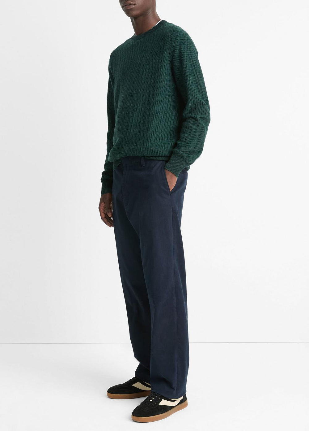 Louie Relaxed Stretch-Cotton Pant in Trousers - COASTAL BLUE