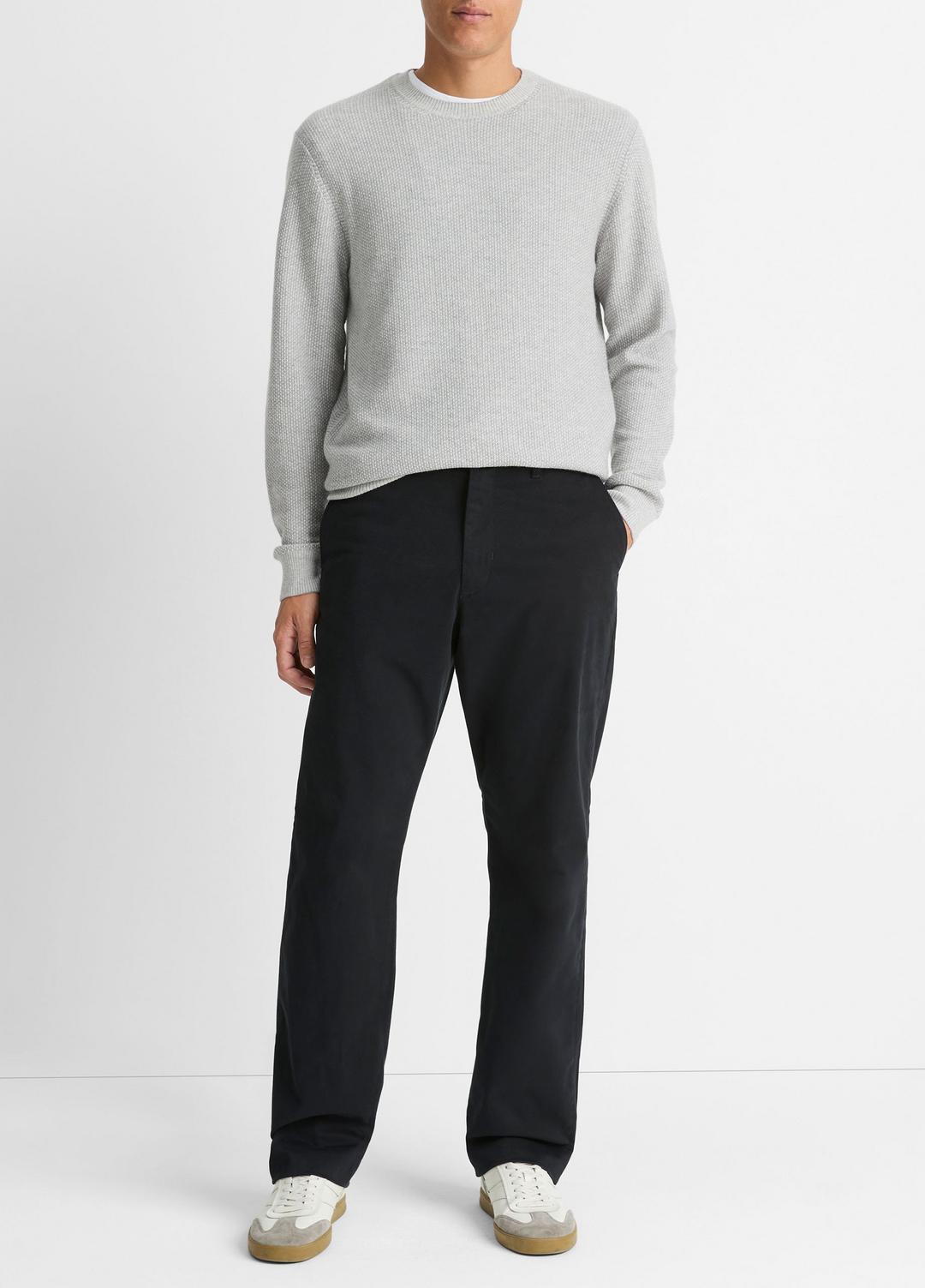 Louie Relaxed Stretch-Cotton Pant in Trousers - BLACK