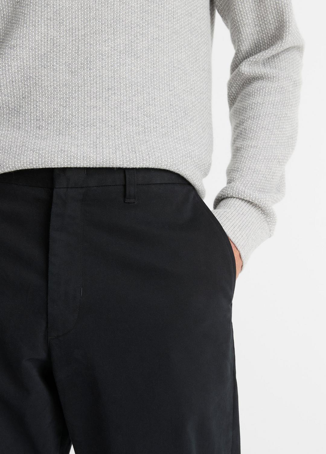 Louie Relaxed Stretch-Cotton Pant in Trousers - BLACK