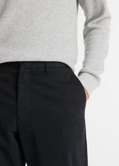 Louie Relaxed Stretch-Cotton Pant in Trousers - BLACK