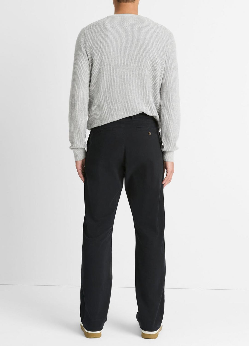 Louie Relaxed Stretch-Cotton Pant in Trousers - BLACK