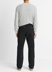 Louie Relaxed Stretch-Cotton Pant in Trousers - BLACK