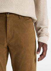 Dylan Slim 5-Pocket Peached Stretch-Cotton Pant in Trousers - LIGHT HIGHLANDS