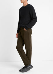 Dylan Slim 5-Pocket Peached Stretch-Cotton Pant in Trousers - DARK LEAF