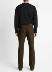 Dylan Slim 5-Pocket Peached Stretch-Cotton Pant in Trousers - DARK LEAF