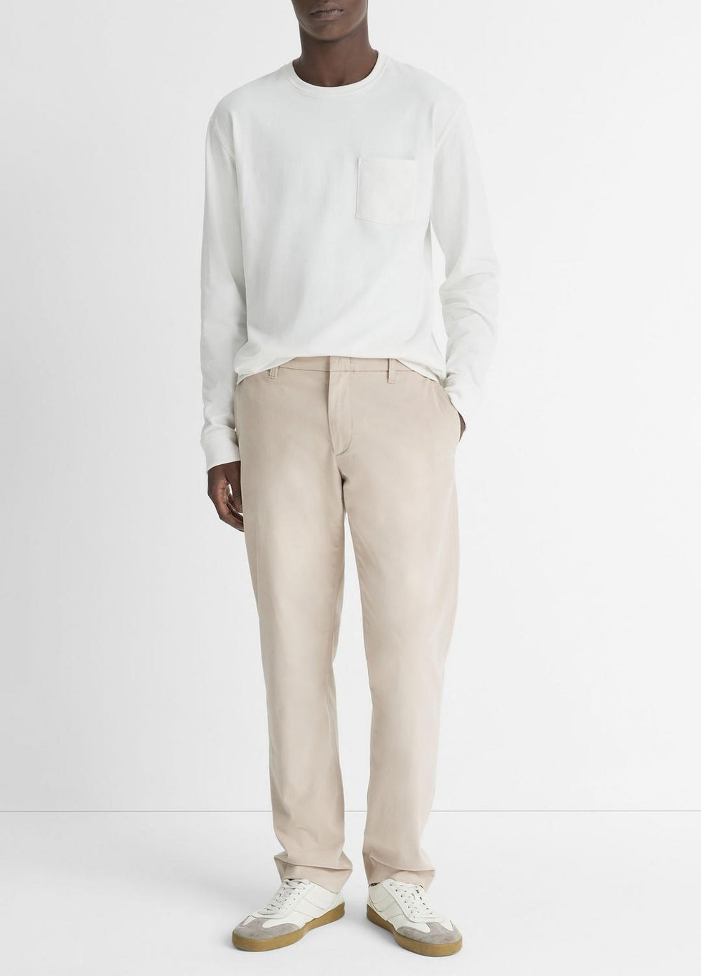 Dylan Slim Cotton Chino Pant in Trousers - CAHUENGA KHAKI