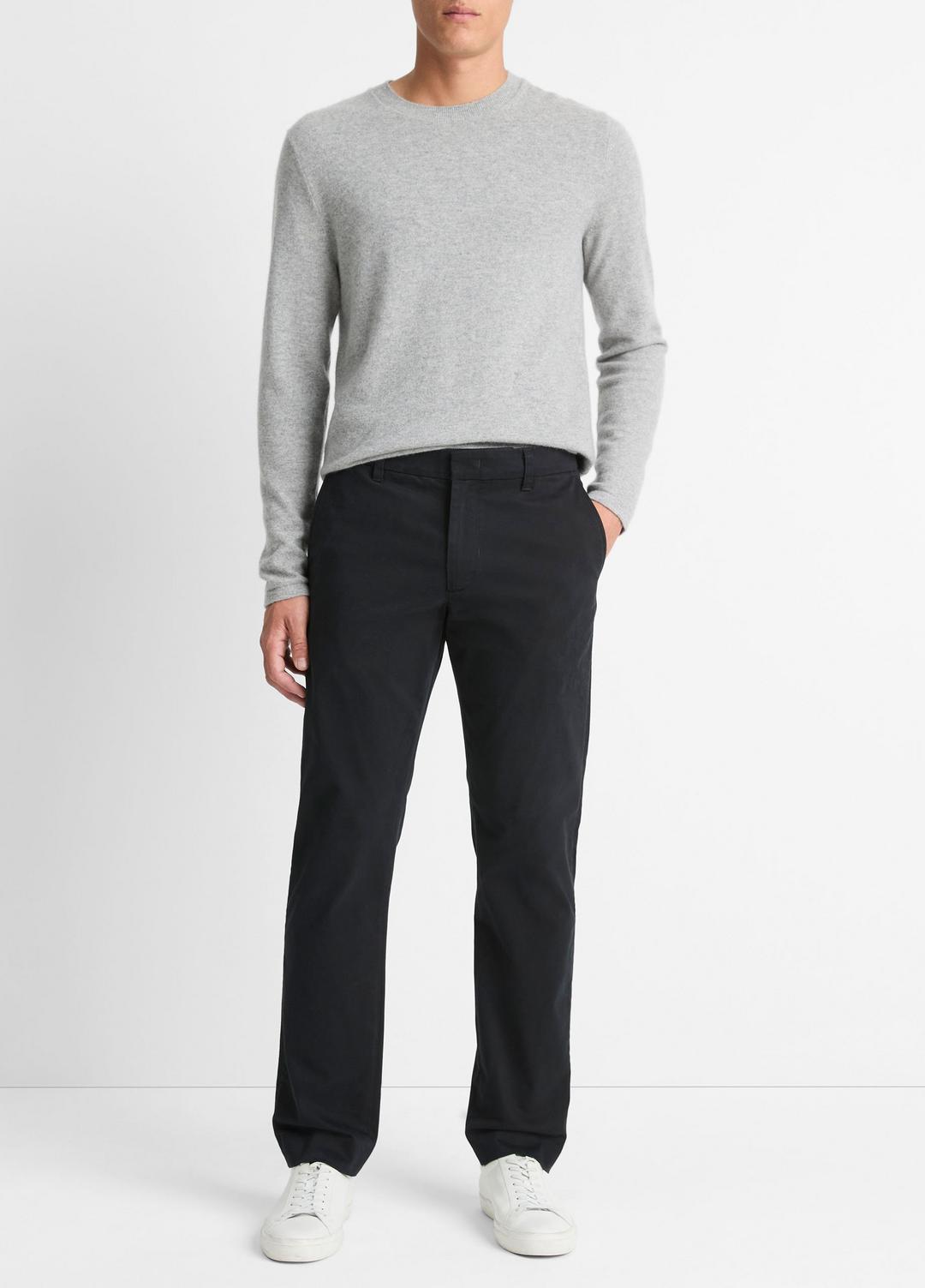 Dylan Slim Cotton Chino Pant in Trousers - BLACK