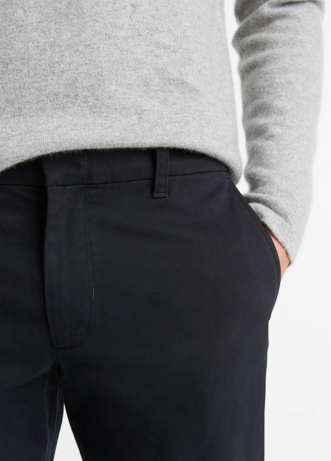 Dylan Slim Cotton Chino Pant in Trousers - BLACK