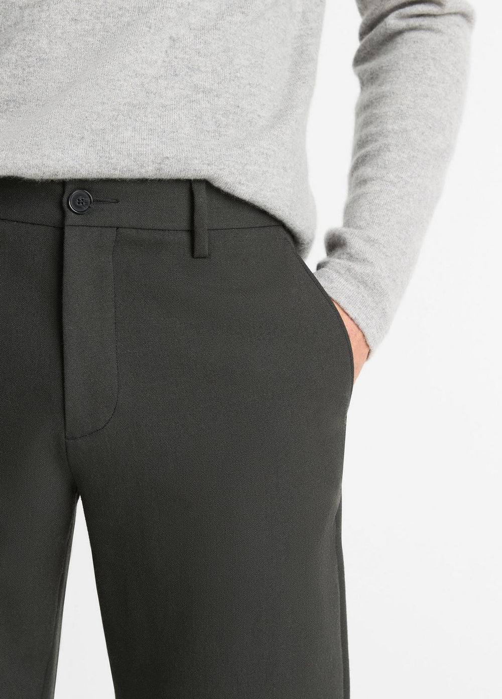 Owen Athletic Wool Suiting Pant in Trousers - BLACK