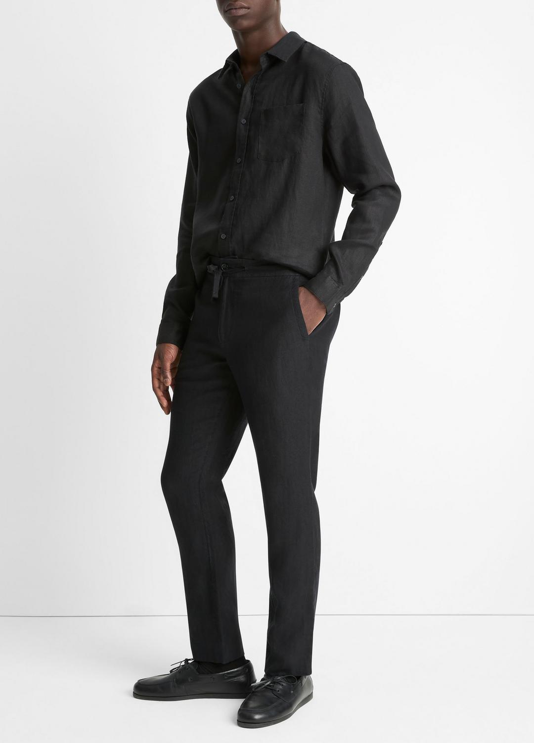 Lightweight Hemp Pant in Trousers - BLACK