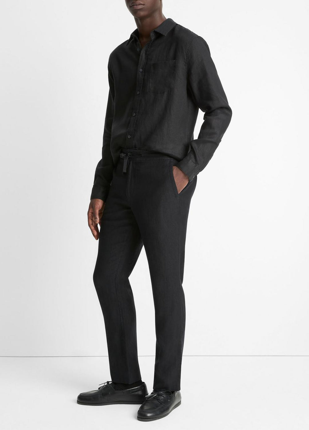 Lightweight Hemp Pant in Trousers - BLACK