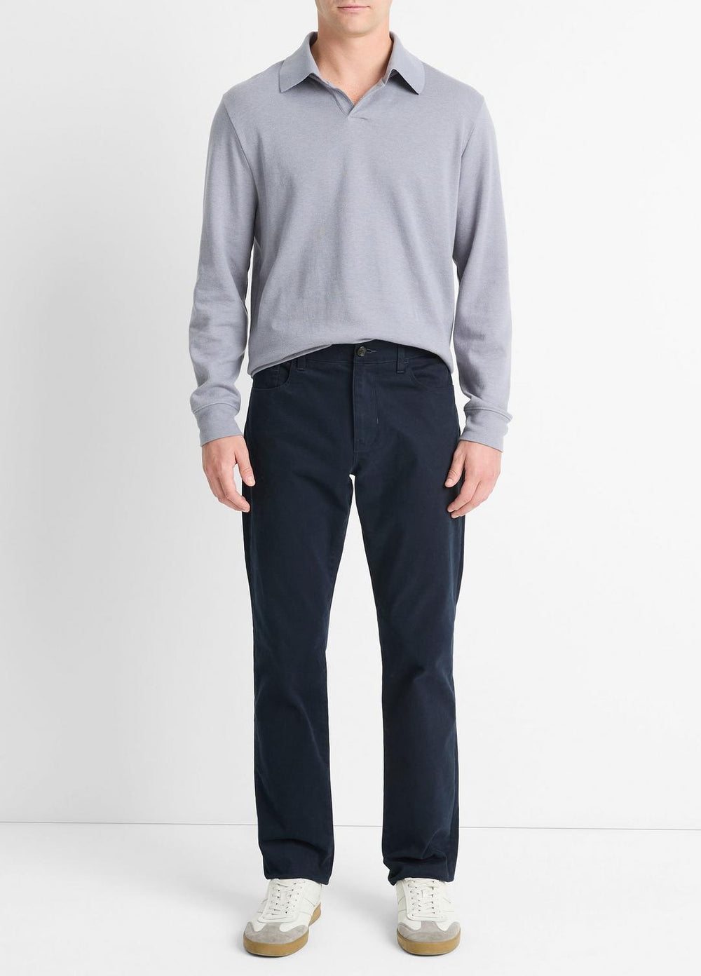 Dylan Slim 5-Pocket Peached Stretch-Cotton Pant in Trousers - COASTAL BLUE