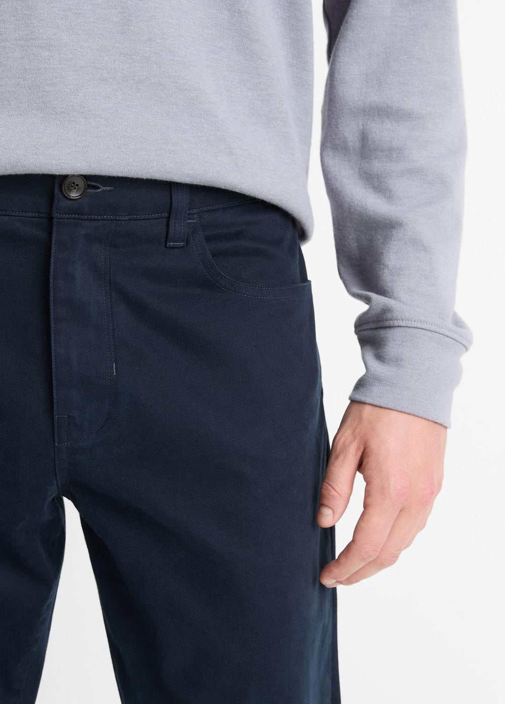 Dylan Slim 5-Pocket Peached Stretch-Cotton Pant in Trousers - COASTAL BLUE