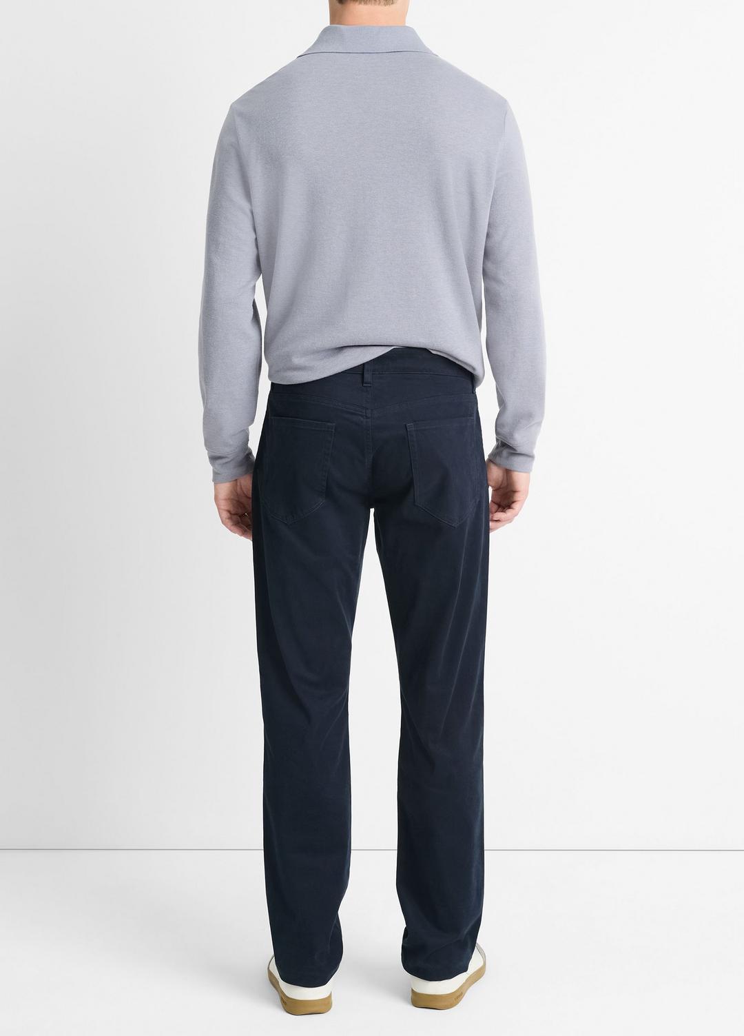 Dylan Slim 5-Pocket Peached Stretch-Cotton Pant in Trousers - COASTAL BLUE