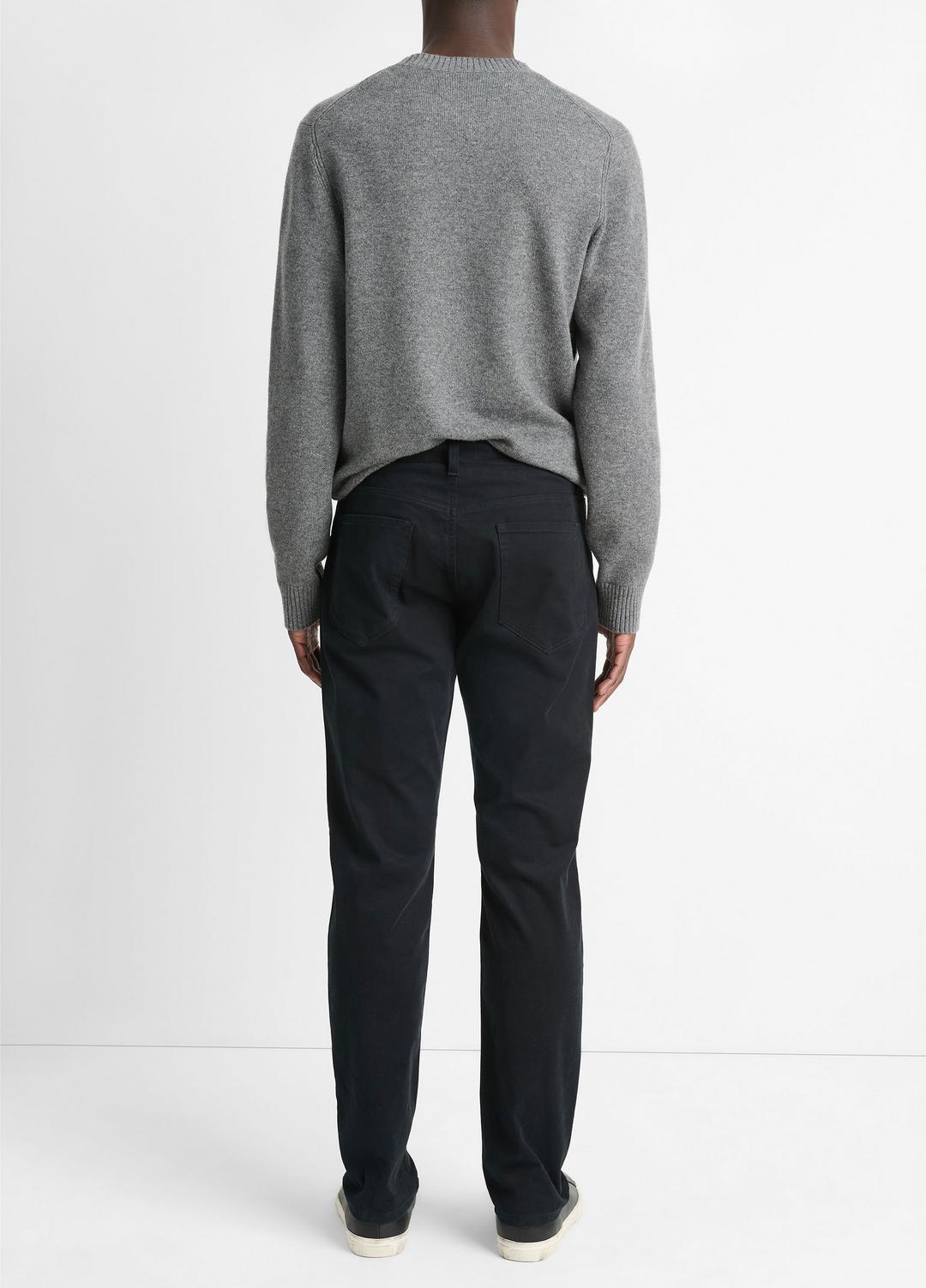 Dylan Slim 5-Pocket Peached Stretch-Cotton Pant in Trousers - BLACK