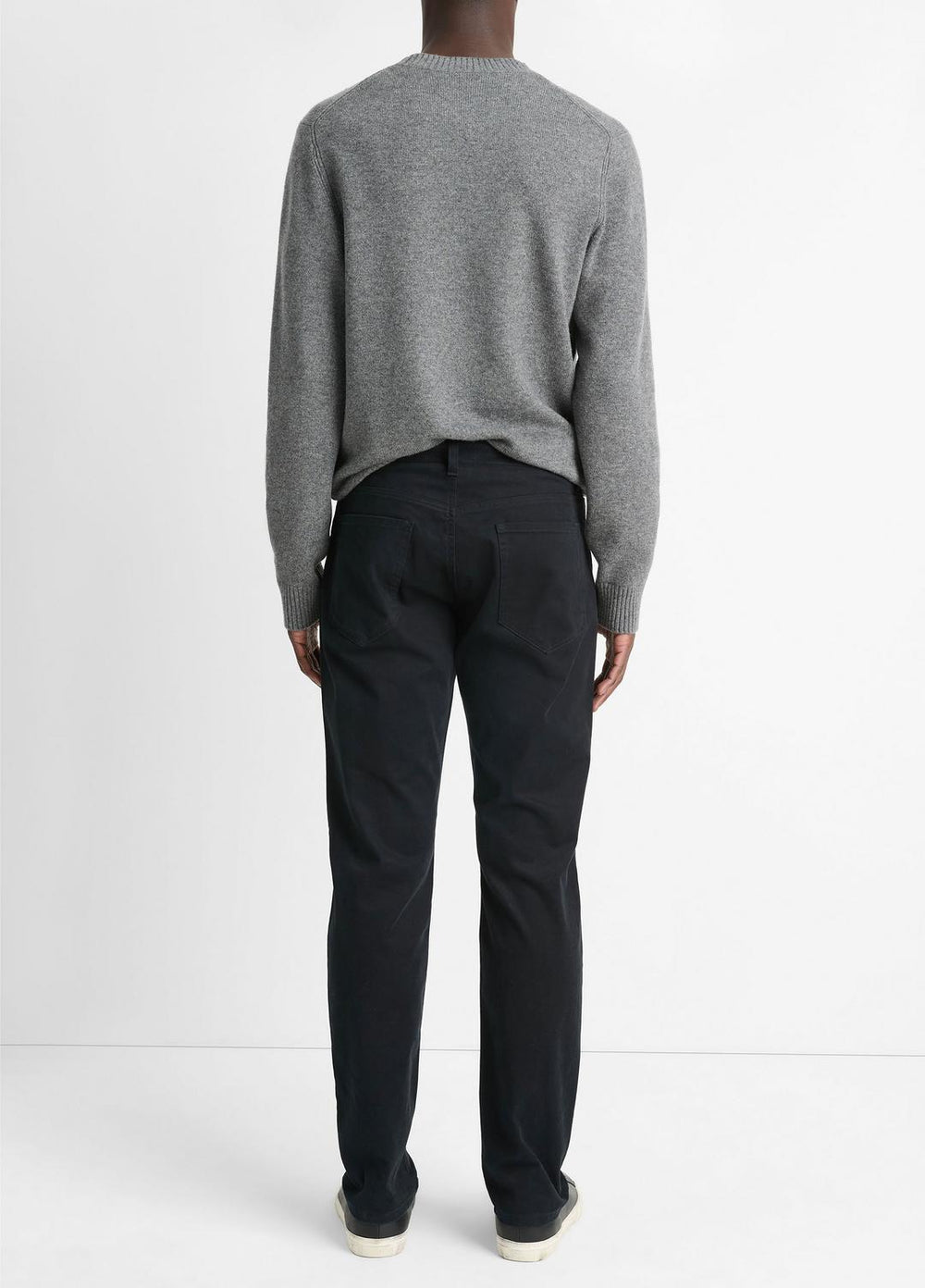 Dylan Slim 5-Pocket Peached Stretch-Cotton Pant in Trousers - BLACK