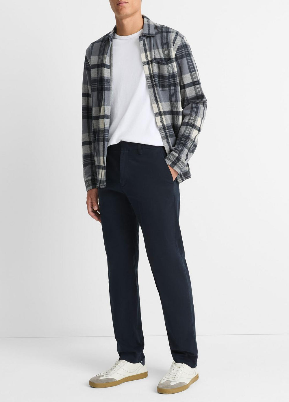 Owen Athletic Stretch-Cotton Pant in Trousers - COASTAL BLUE