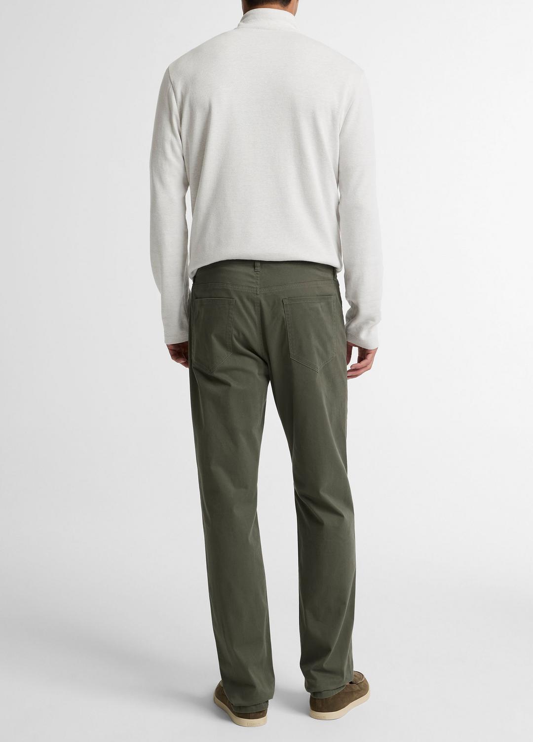 Dylan Slim 5-Pocket Cotton Sateen Pant in Trousers - SYCAMORE