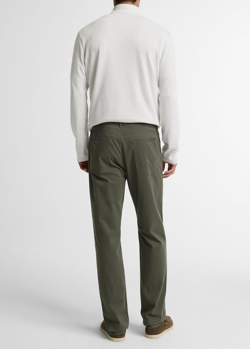 Dylan Slim 5-Pocket Cotton Sateen Pant in Trousers - SYCAMORE