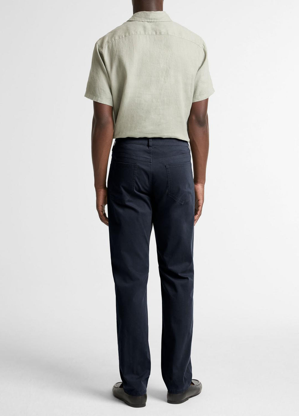Dylan Slim 5-Pocket Cotton Sateen Pant in Trousers - COASTAL BLUE