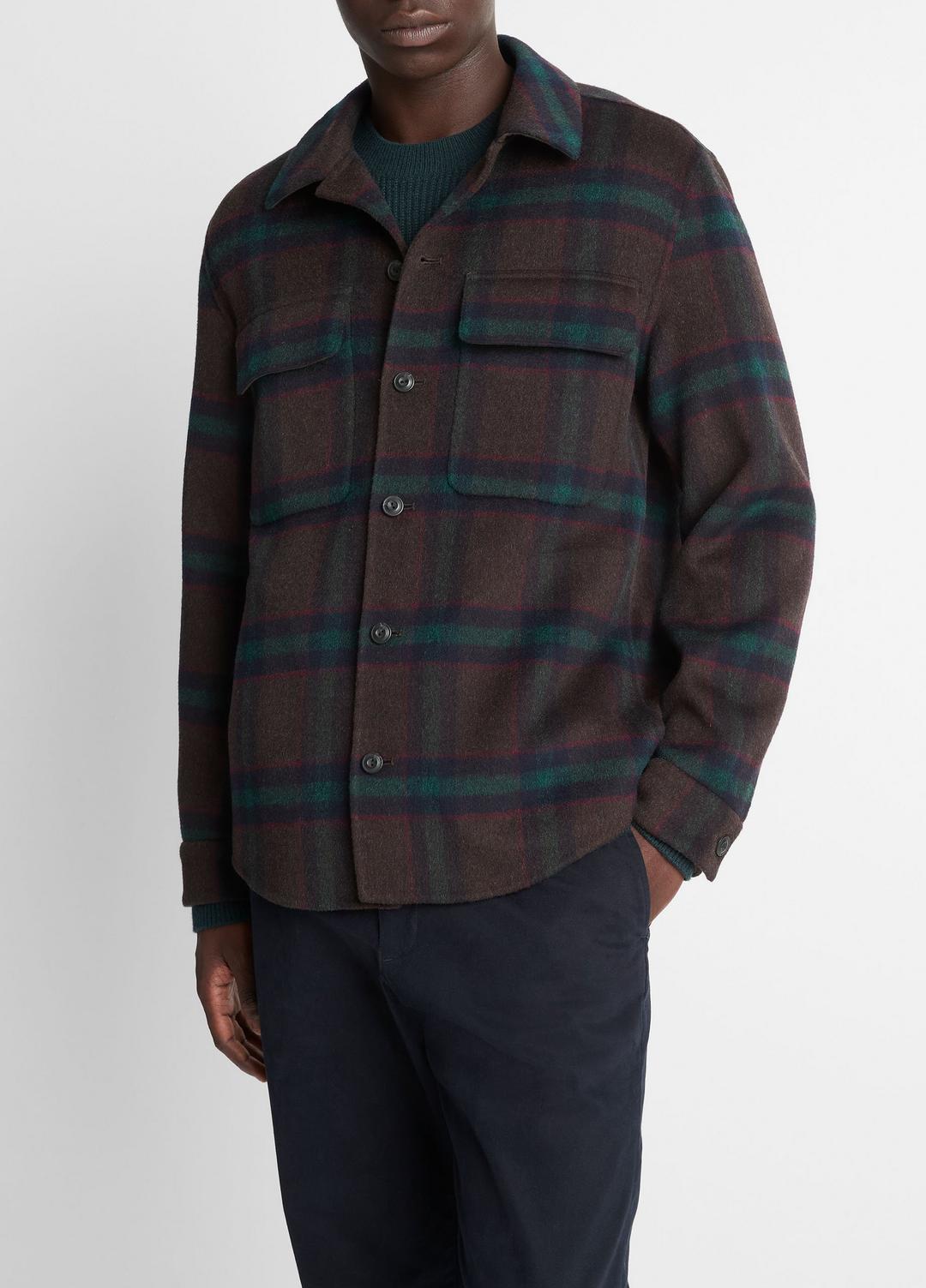 Plaid Splittable Wool-Blend Shirt Jacket in Shirt Jackets - COASTAL COUNTRY RACER