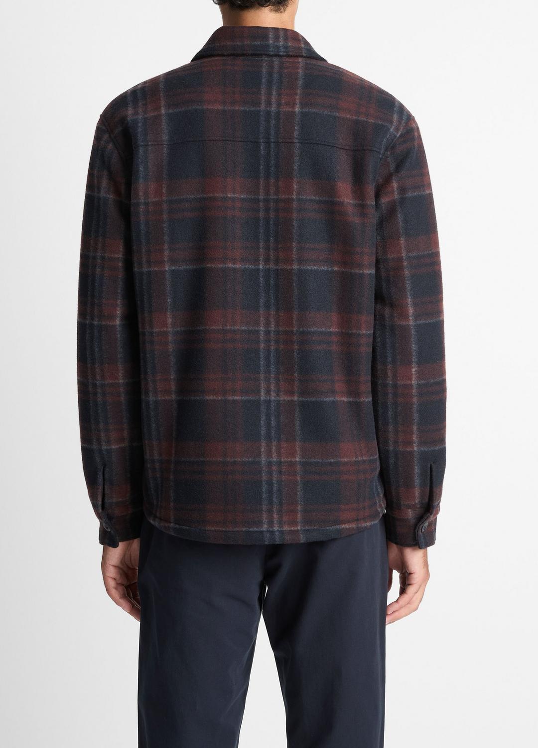 Sherpa-Lined Plaid Shirt Jacket in Shirt Jackets - COASTAL COMBO