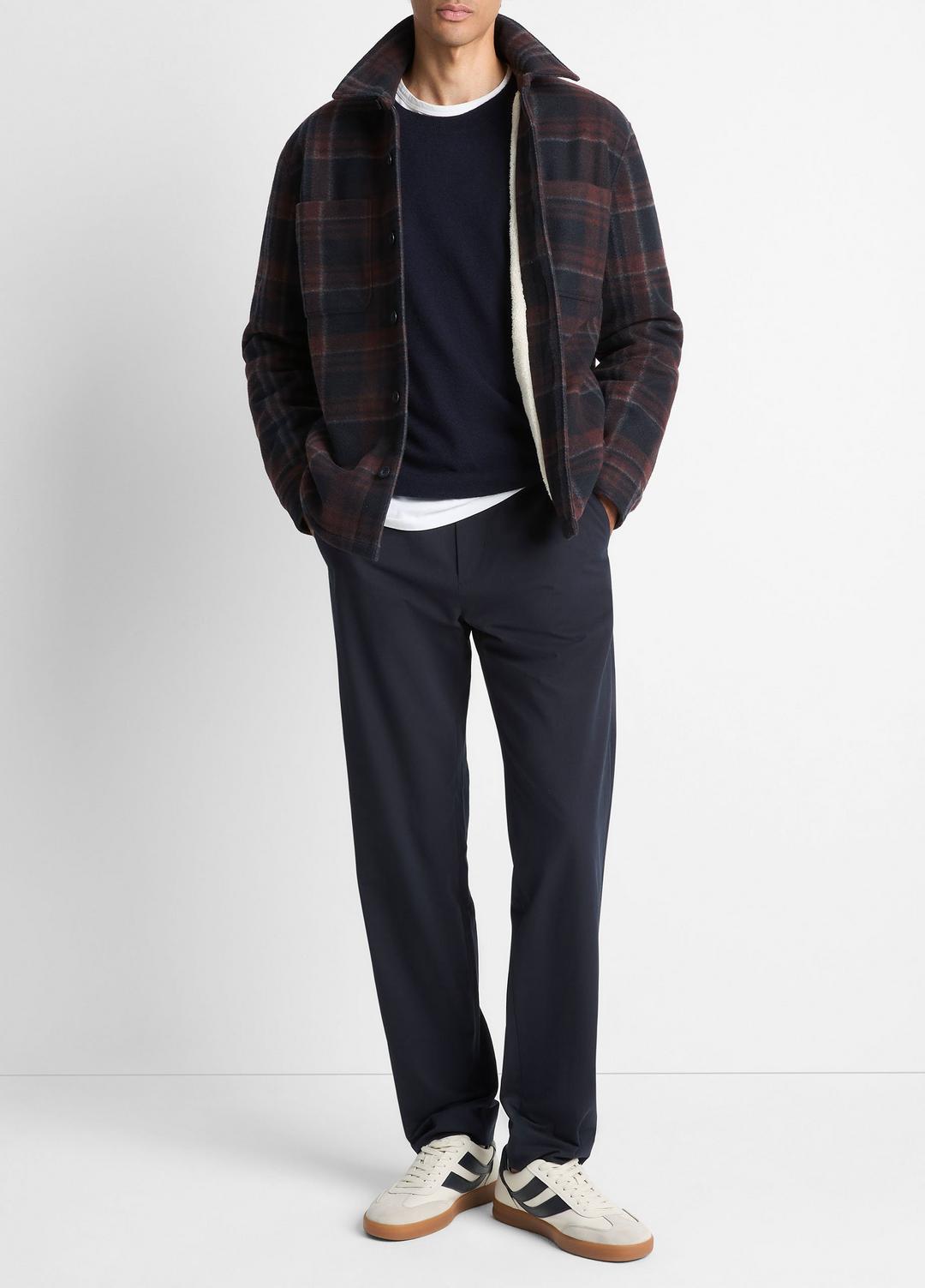 Sherpa-Lined Plaid Shirt Jacket in Shirt Jackets - COASTAL COMBO