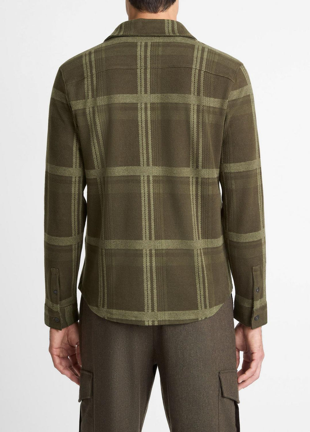 Plaid Cotton-Blend Shirt Jacket in Shirt Jackets - DARK LEAF COMBO