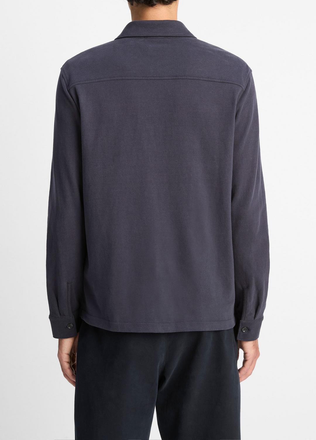 Heavy Sueded Cotton Shirt Jacket in Shirt Jackets - COASTAL BLUE