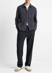Heavy Sueded Cotton Shirt Jacket in Shirt Jackets - COASTAL BLUE