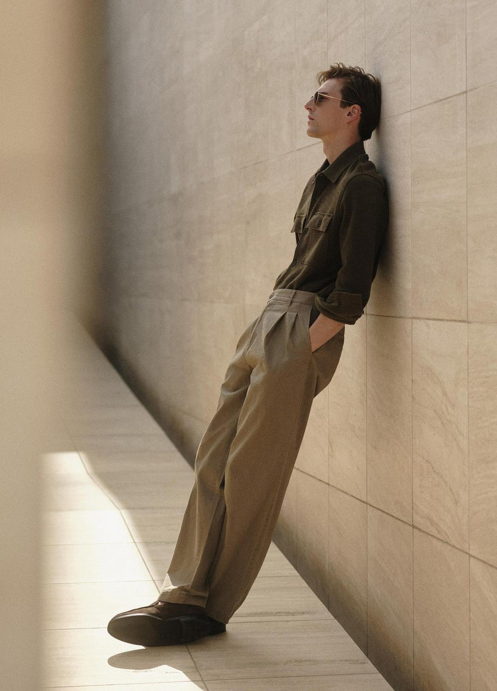Double-Slub Cotton-Blend Shirt Jacket in Jackets - MOSS